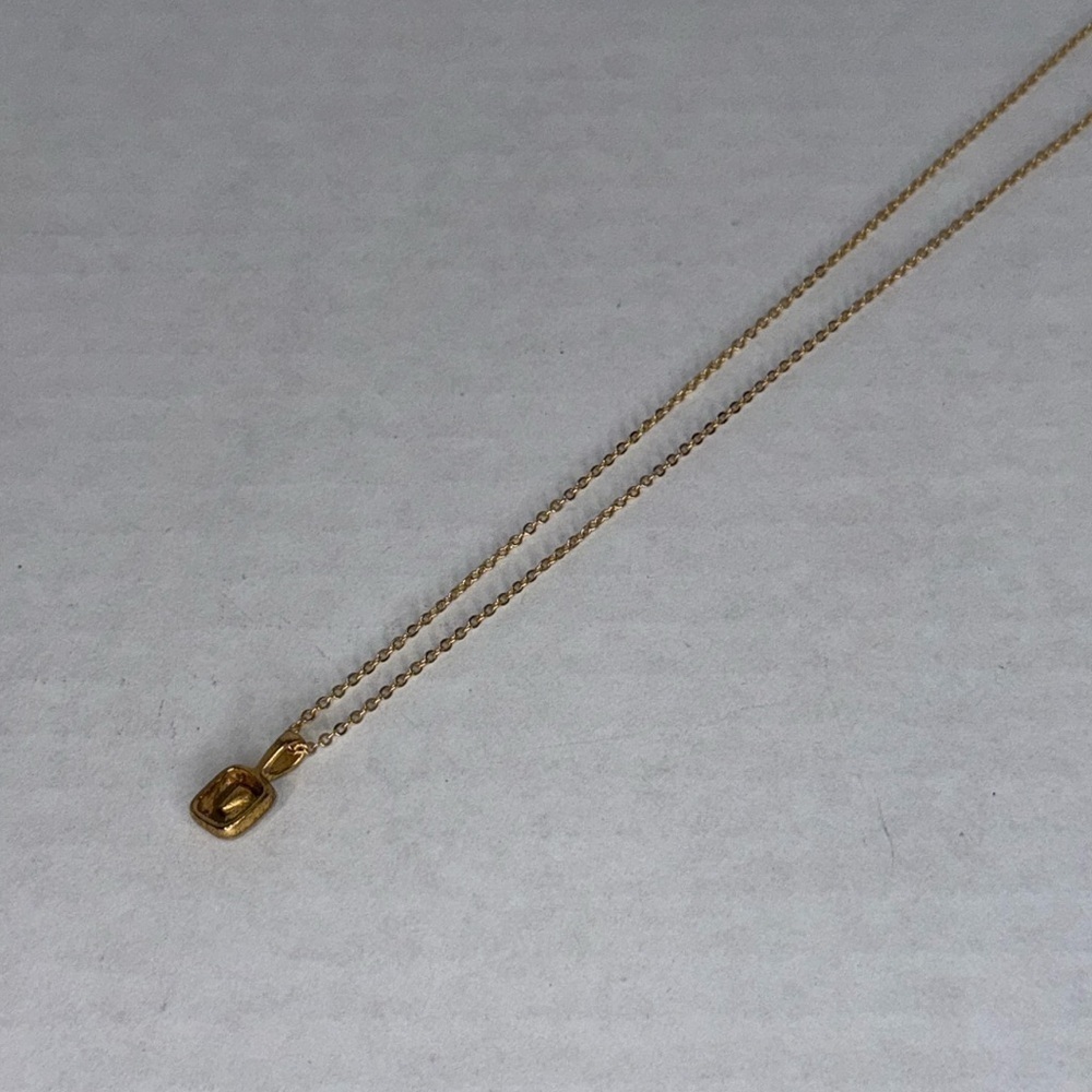 Vintage Gold Toned Minimalist Necklace lot A9 - Picture 6 of 8